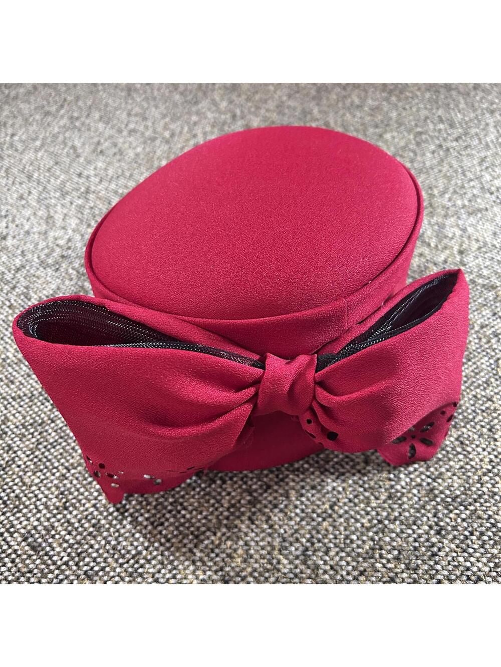Retro Whittall & Shon Fuchsia Pink Wool Pillbox Hat Designer Jackie‎ O Style